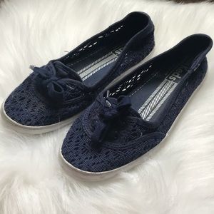 Blue Lace Slip-On Keds